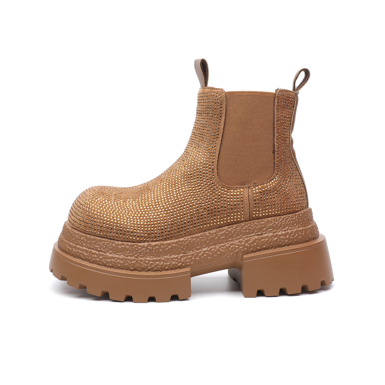 Vintage Style Chunky Heel Leather Boots For Women